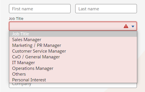 Ask your leads for their job title to qualify them